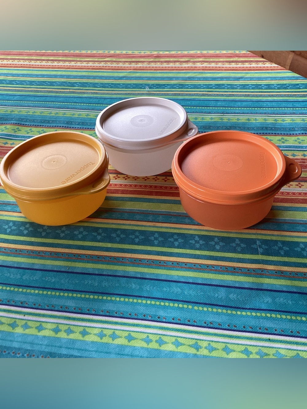 Tupperware Serving Cups - set of 3 in Halloween colors